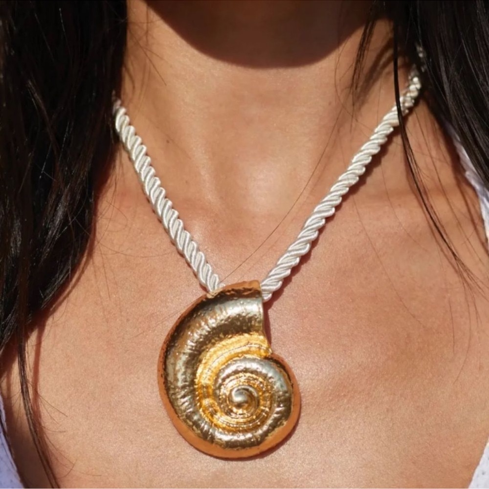Zara Gold Spiral Pendant Necklace